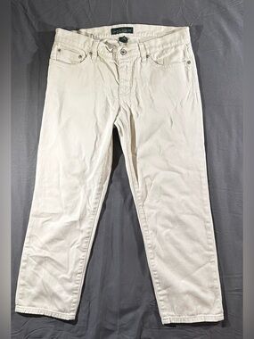 Lauren Ralph Lauren Jeans Co Women’s Beige Ivory Straight Leg Size 6 Jean | Y2K